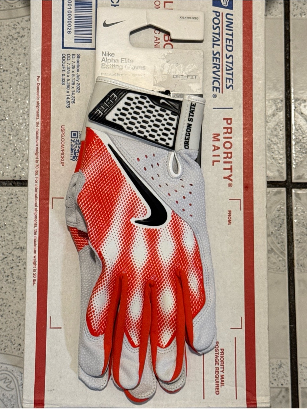 New Nike Oregon State Beavers Alpha Elite Baseball Batting Gloves Men’s Size XXL